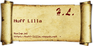 Huff Lilla névjegykártya